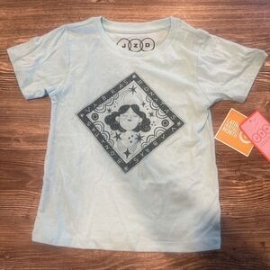 Latino Heritage Month Kids JZD Vibras Bonita Short Sleeve T-Shirt Blue 5T. NWT.J